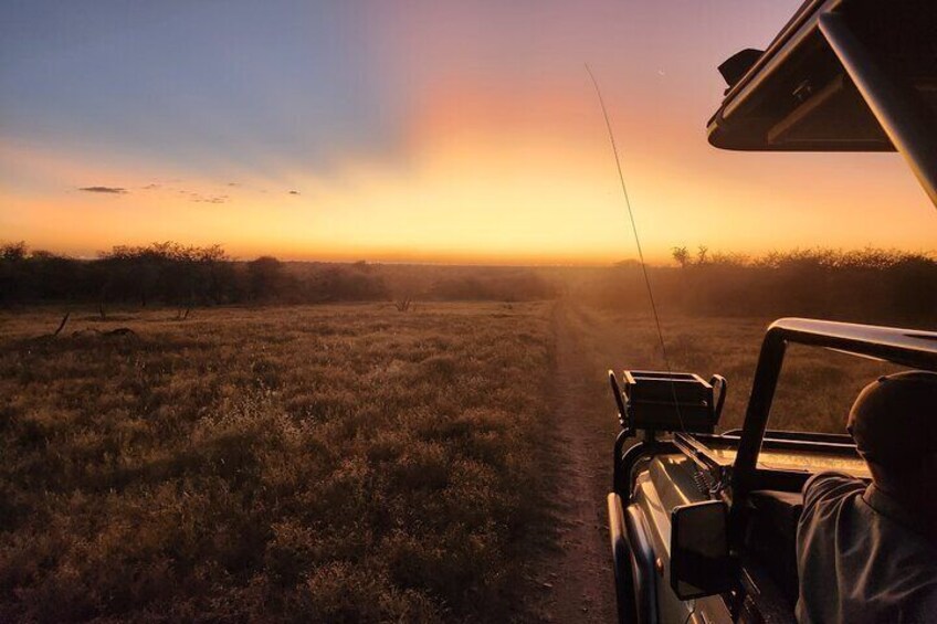 Driving west into the sunset on African soil is priceless.