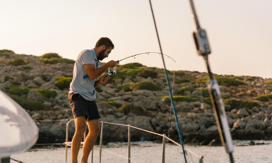 Picture 17 for Activity Elounda: Private Catamaran Trip with Food and Drinks