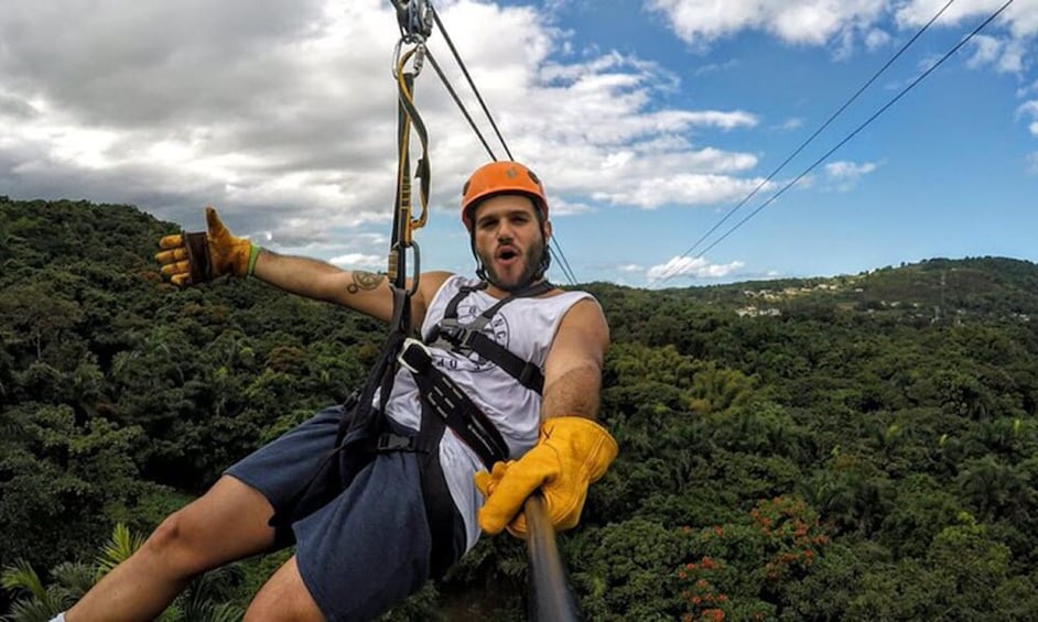 Zipline Canopy Adventure in El Yunque - Tour from San Juan