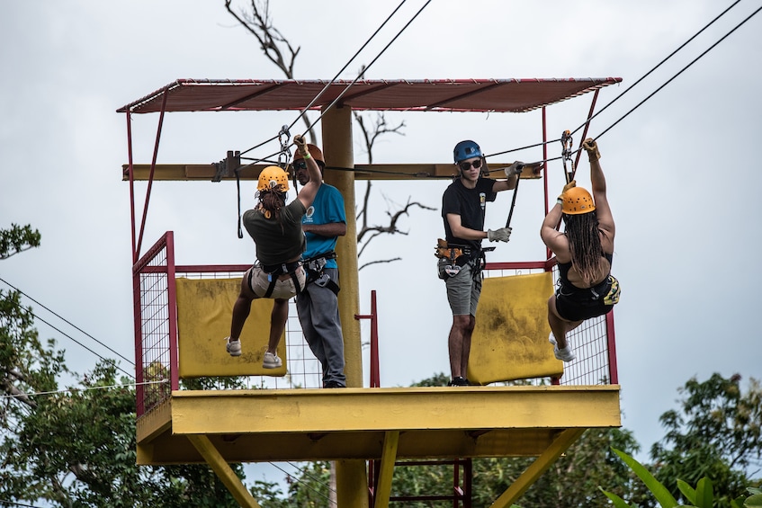 Zipline Canopy Adventure in El Yunque - Tour from San Juan
