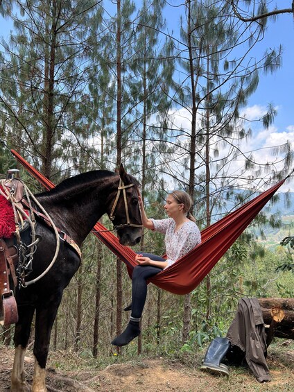 From Medellin: Horseback Riding and Local Food Day Tour