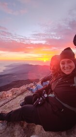 Hiking Summit of Teide by night for a sunrise and a Shadow