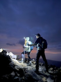 Hiking Summit of Teide by night for a sunrise and a Shadow