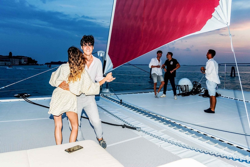 Picture 7 for Activity Venice: Catamaran Sunset Jazz Cruise with Aperitivo