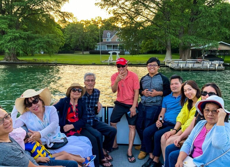 Picture 2 for Activity Austin: Lake Austin Guided Boat Tour with Full Sun Shading