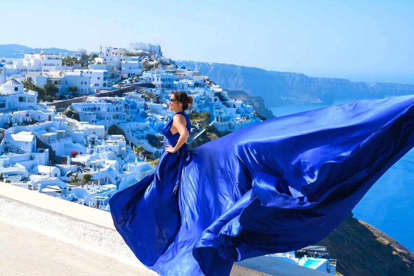 Picture 5 for Activity Santorini: Private Flying Dress Photoshoot in Santorini