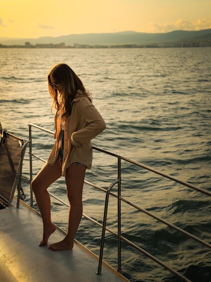 Picture 4 for Activity Sunny Beach: Sunset Catamaran Cruise with Dinner & Prosecco