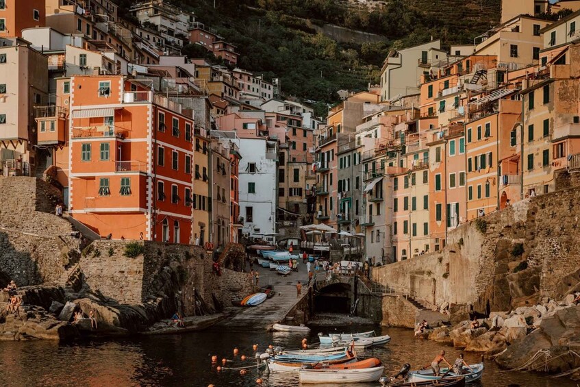 Picture 4 for Activity Cinque Terre: Sunset Boat Tour with Appetizers & Drinks