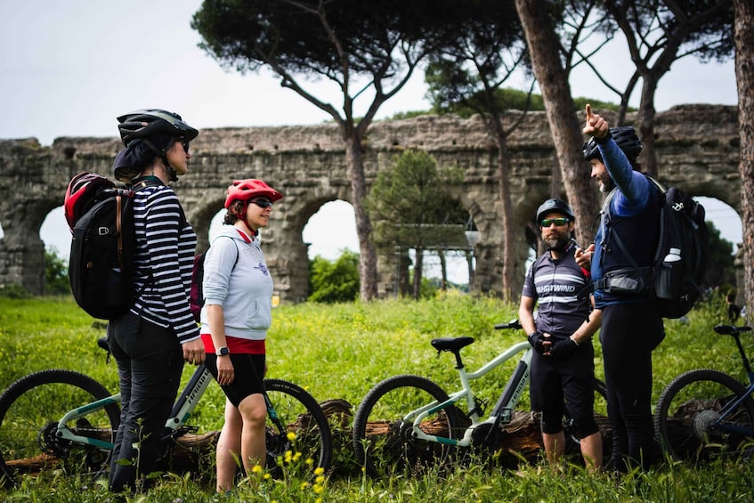 Picture 1 for Activity Rome: Appian Way Guided Tour on E-Bike with Wine Tasting