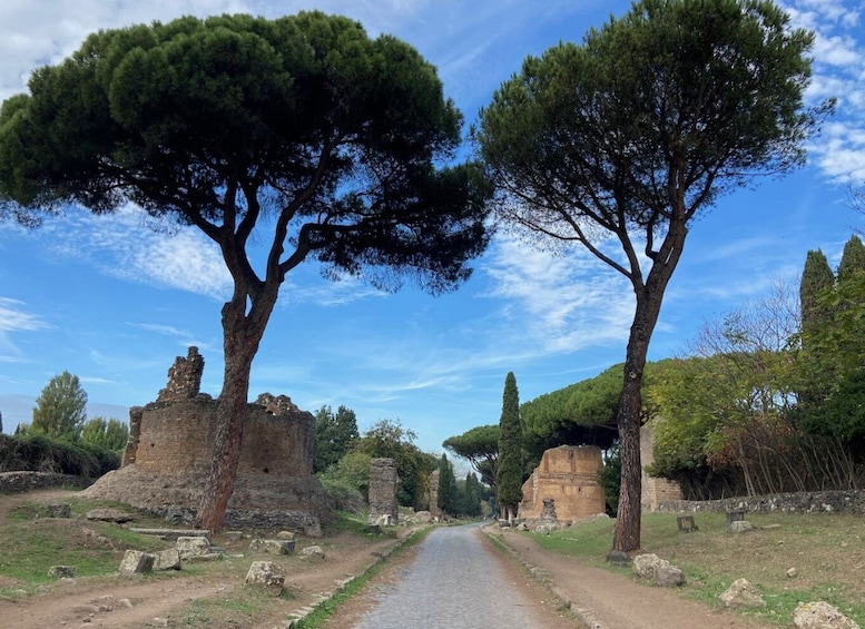 Picture 2 for Activity Rome: Appian Way Guided Tour on E-Bike with Wine Tasting
