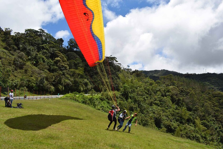 Picture 2 for Activity From Medellin: Private Paragliding Tour Over Waterfalls