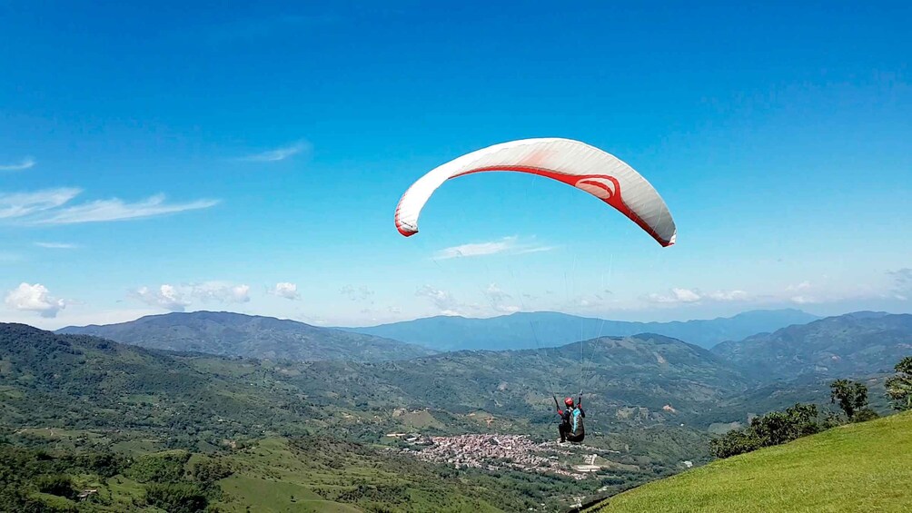 Picture 5 for Activity From Medellin: Private Paragliding Tour Over Waterfalls