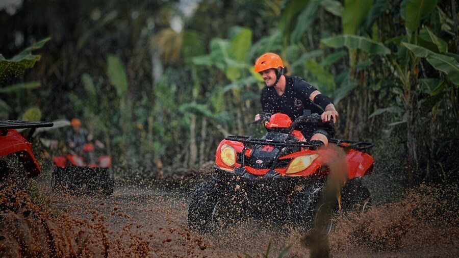 Ubud: Gorilla Face Quad Bike, Jungle Swing, Waterfall & Meal