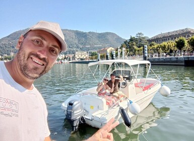 Lac de Côme : Location d'un bateau privé pour 4 heures