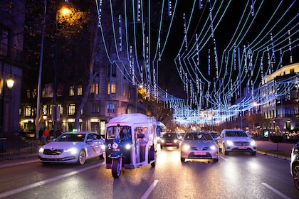 Madrid : Lumières de Noël privées excursion par Eco Tuk-Tuk