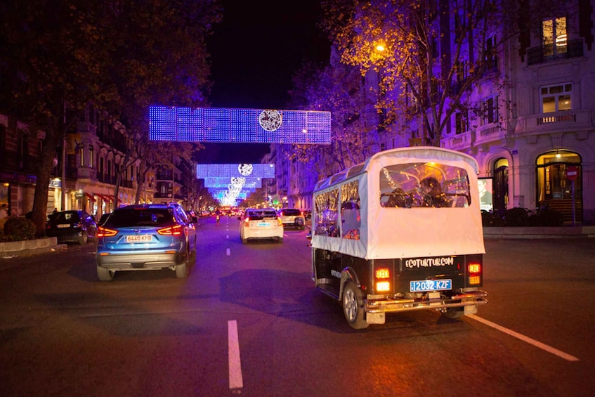 Picture 4 for Activity Madrid: Private Christmas Lights Tour by Eco Tuk-Tuk