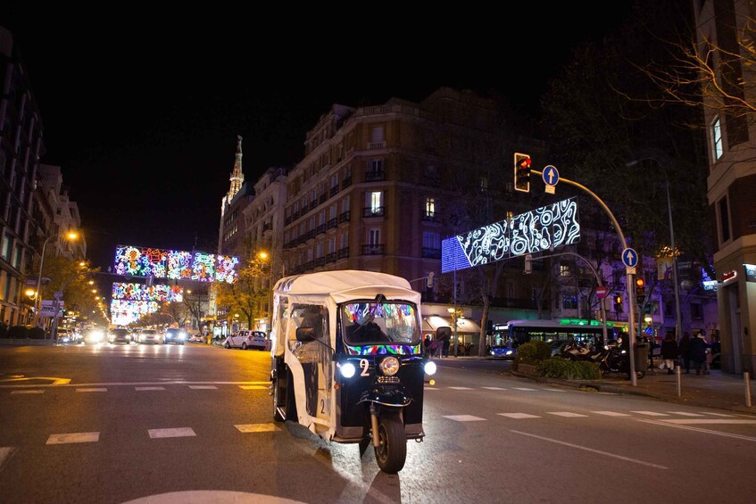 Picture 9 for Activity Madrid: Private Christmas Lights Tour by Eco Tuk-Tuk