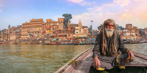 Varanasi: Privé dagtour met boottocht op de Ganges & Aarti