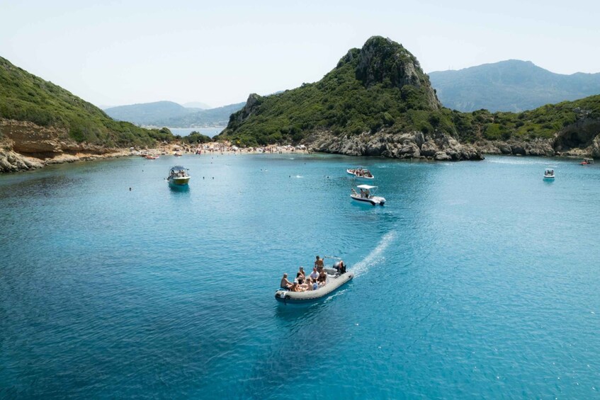 Picture 4 for Activity Pagi: Corfu Island-Hopping Speedboat Sea Tour and Lunch