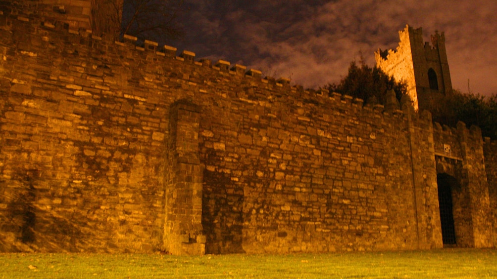 Castle in Dublin, Ireland at dusk