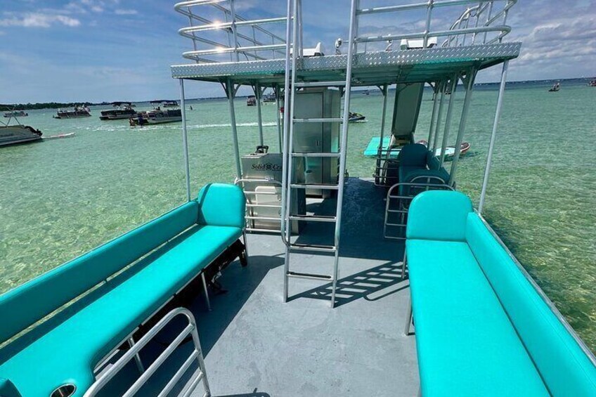 Private Crab Island Slide Pontoon Charter w/Restroom (Up to 12)