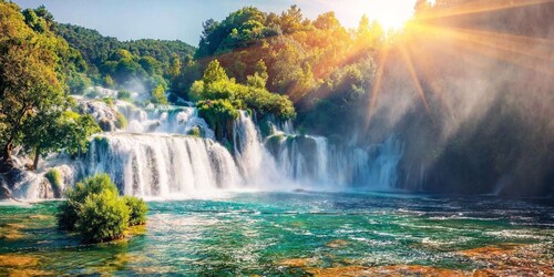 From Split/Trogir: Krka Waterfalls & Primosten Private Tour