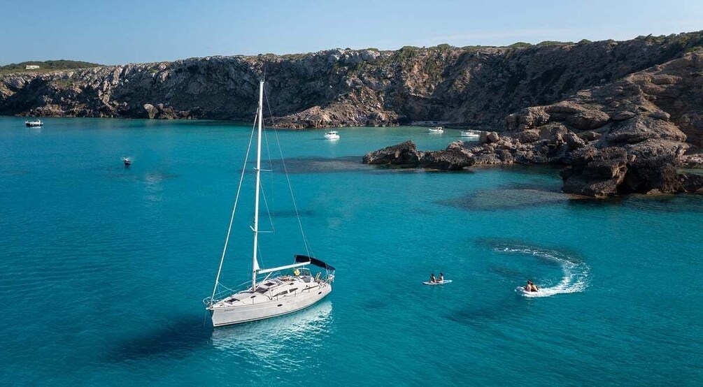 Menorca: Private Sailboat Tour with Snorkel Gear and Kayak