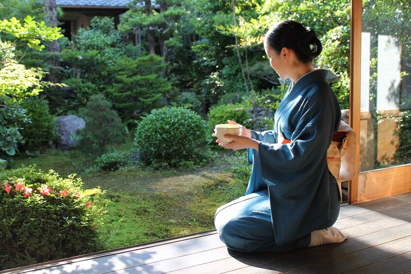 Picture 3 for Activity Kyoto: Private Tea Ceremony with a Garden View