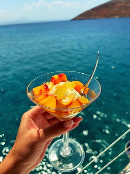 Picture 1 for Activity Chania: Private Day Catamaran Cruise with Swimming and Meal