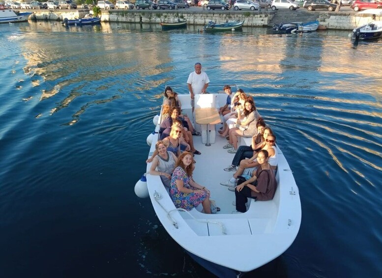 Picture 5 for Activity Syracuse: Ortigia Island & Sea Caves Boat Trip with Prosecco