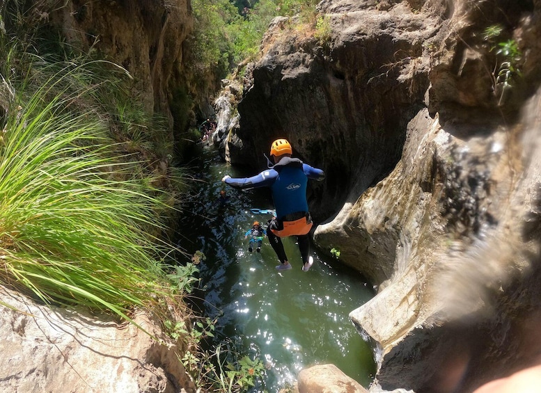 From Estepona: Guadalmina River Guided Canyoning Adventure