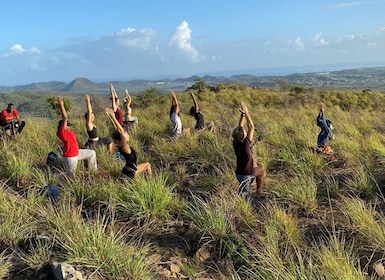 Yoga on the Versndah Overlooking St Johns Antigua!