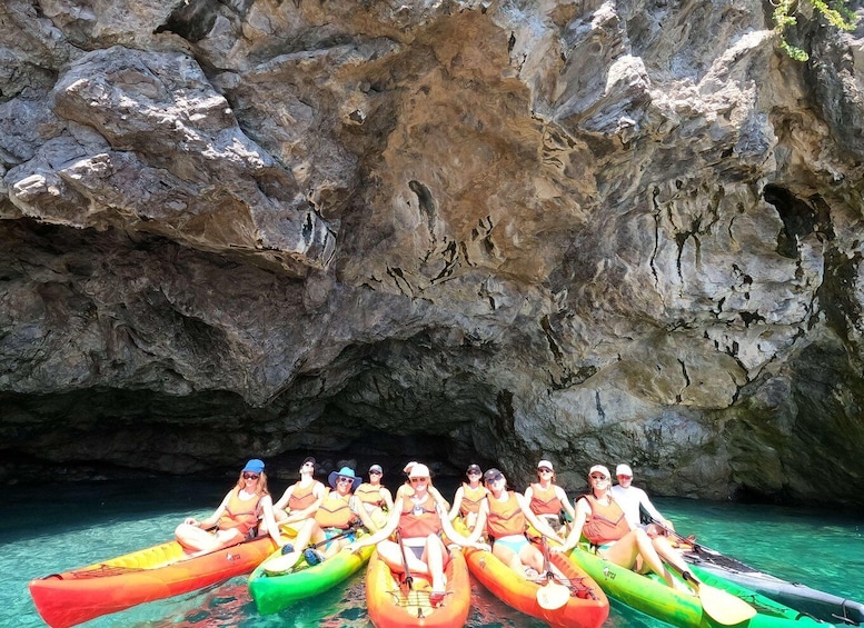 Amalfi: Kayak & Snorkeling tour,sea caves and natural arches