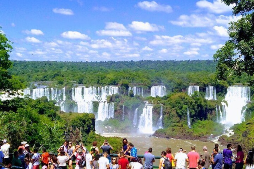 First lookout at the Iguassu Falls Brazil