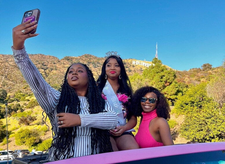 Picture 8 for Activity Los Angeles: Hollywood Sign Tour on an Open Pink Jeep