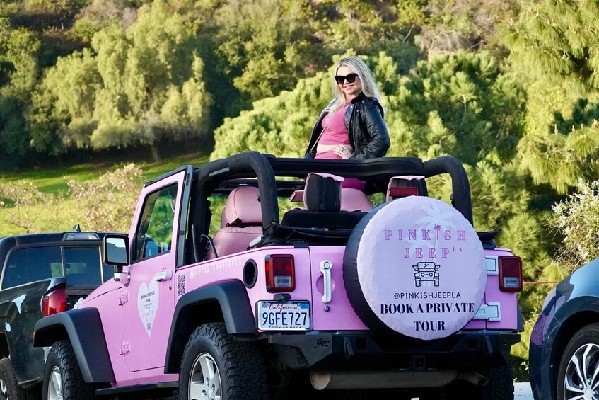 Picture 4 for Activity Los Angeles: Hollywood Sign Tour on an Open Pink Jeep