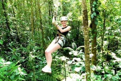 Zipline, Cave, Seaview & Mud Spa Tour with Lunch Included