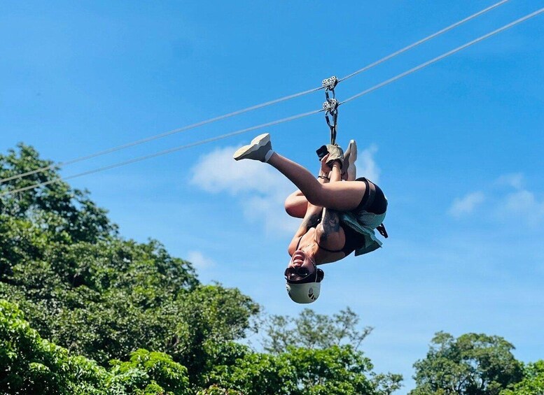 Zipline, Cave, Seaview & Mud Spa Tour with Lunch Included