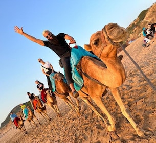 Tangier: Achakar Beach Sunset Camel Ride & Moroccan Dinner