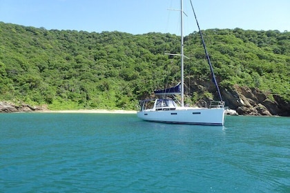 One amazing day in a private recent sailing boat in the Tayrona Park. The b...
