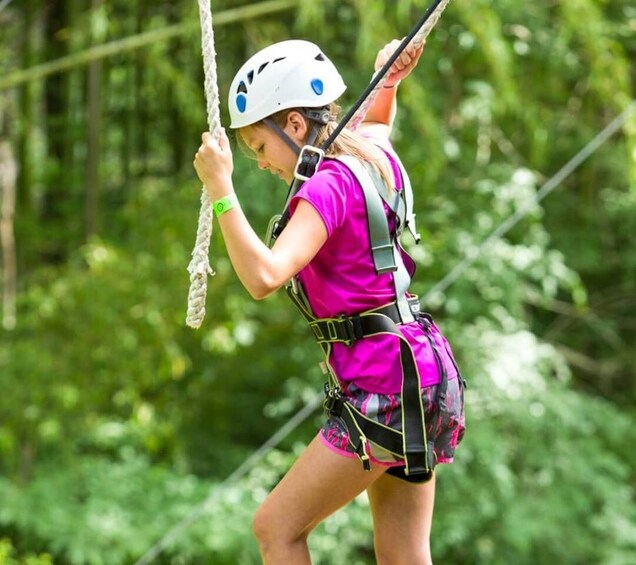 Picture 2 for Activity Bryson City: Zip Line Adventure Park Pass with Gear