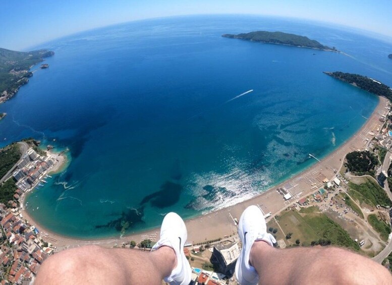 Picture 1 for Activity Becici Beach: Tandem Paragliding Flight in Budva Riviera