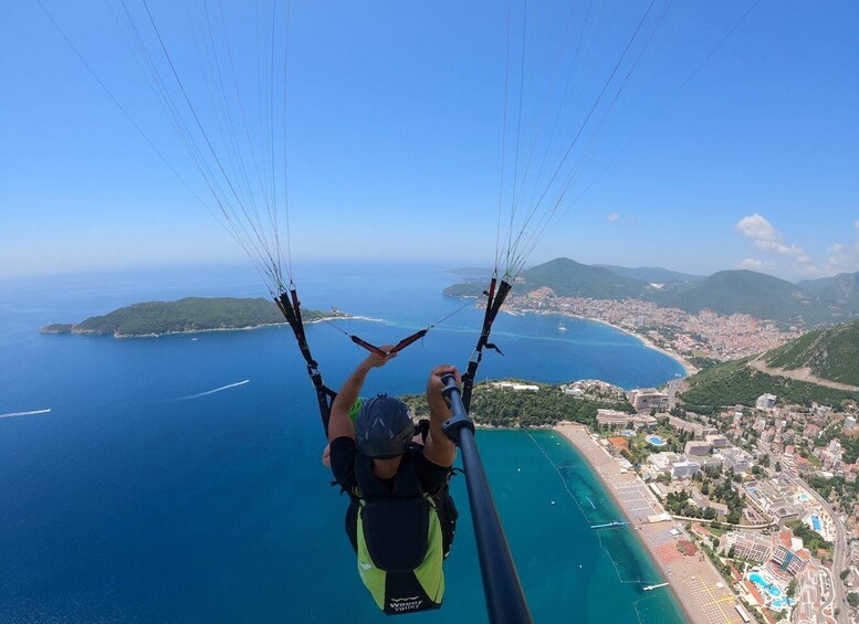 Picture 6 for Activity Becici Beach: Tandem Paragliding Flight in Budva Riviera