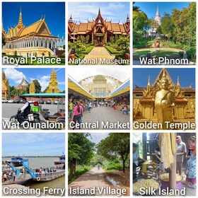 Phnom Penh: City and Silk Island Tour