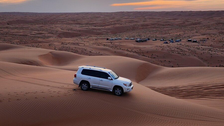 Sunset at wahiba desert