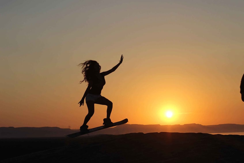 From Agadir/Taghazout: Group Desert Sandboarding Adventure