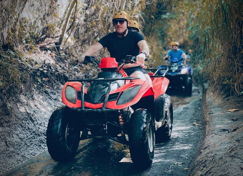 Ubud: Gorilla Face ATV & Batur Natural Hotspring with Lunch