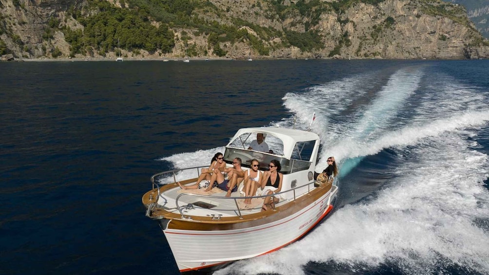 Picture 9 for Activity Positano: Boat Tour of Capri with Drinks and Snacks