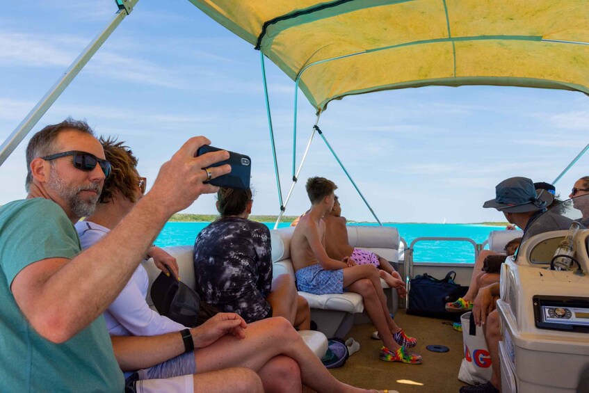 Picture 3 for Activity Bacalar: 3-hr Pontoon Boat Tour with Drinks Included