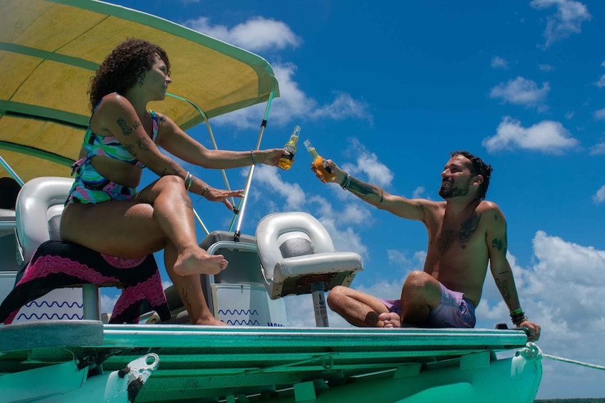 Picture 6 for Activity Bacalar: 3-hr Pontoon Boat Tour with Drinks Included
